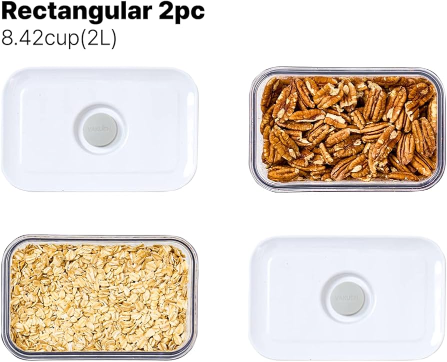 Amazon｜VAKUEN プレミアム真空保存容器 ミディアム2個セット BPA