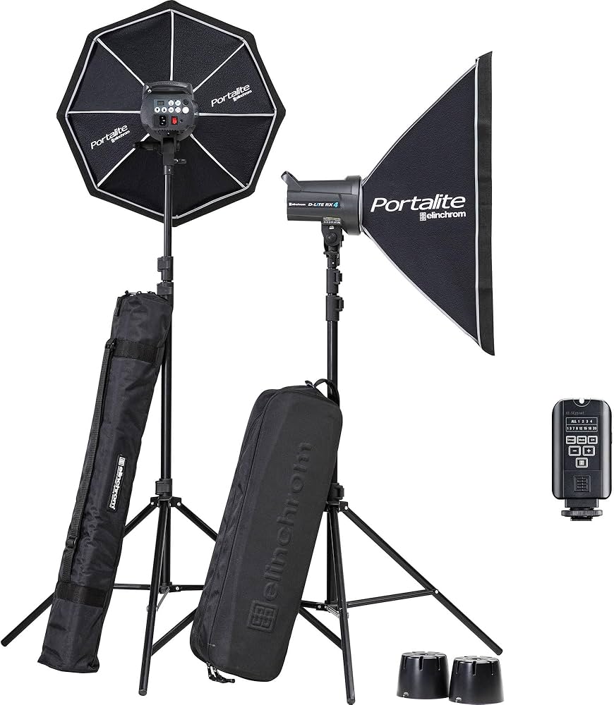 Amazon.com : Elinchrom D-Lite RX 4/4 Studio Flash to Go Kit