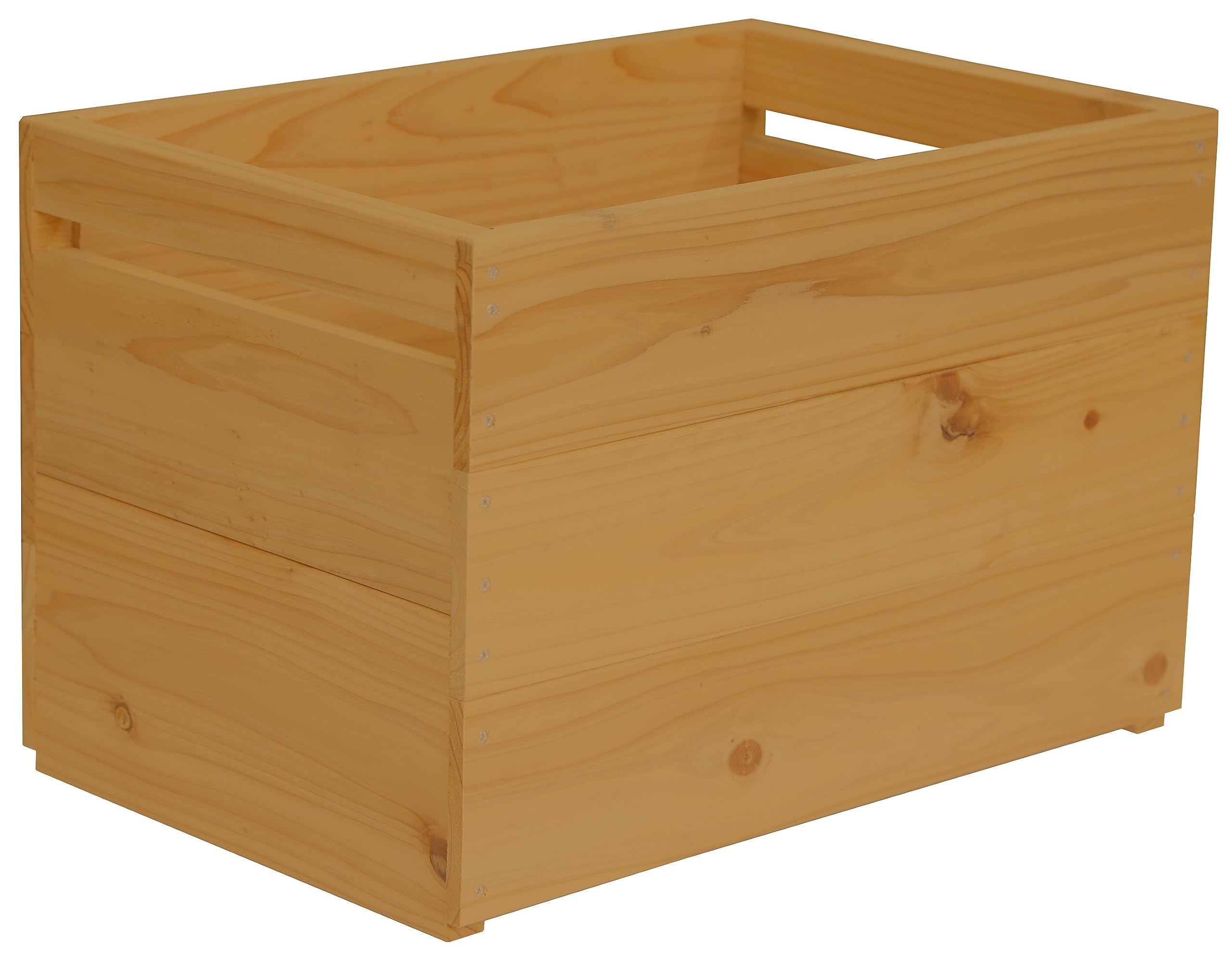 Amazon｜WOODPRO ベジタブルボックス 幅45cm 奥行30cm 高さ30cm ハニー