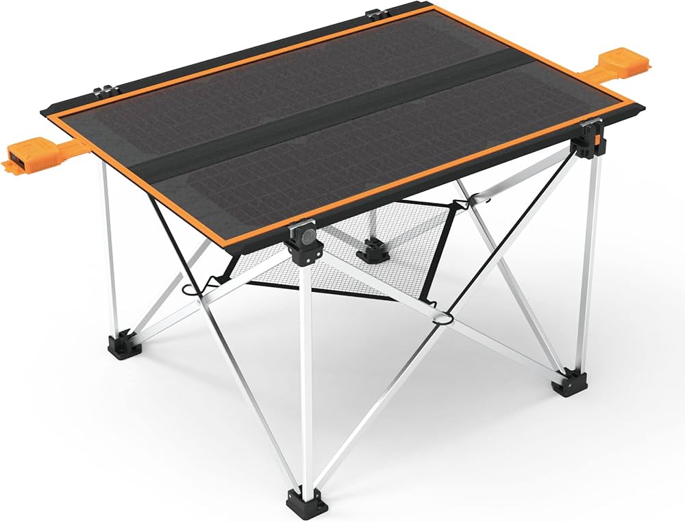 Amazon | Newie ソーラーパネル アウトドア テーブル 折りたたみ