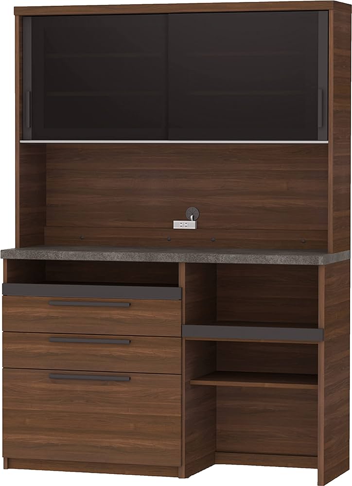 Amazon.co.jp: パモウナ(Pamouna) 食器棚 キッチンボード 幅140×奥行