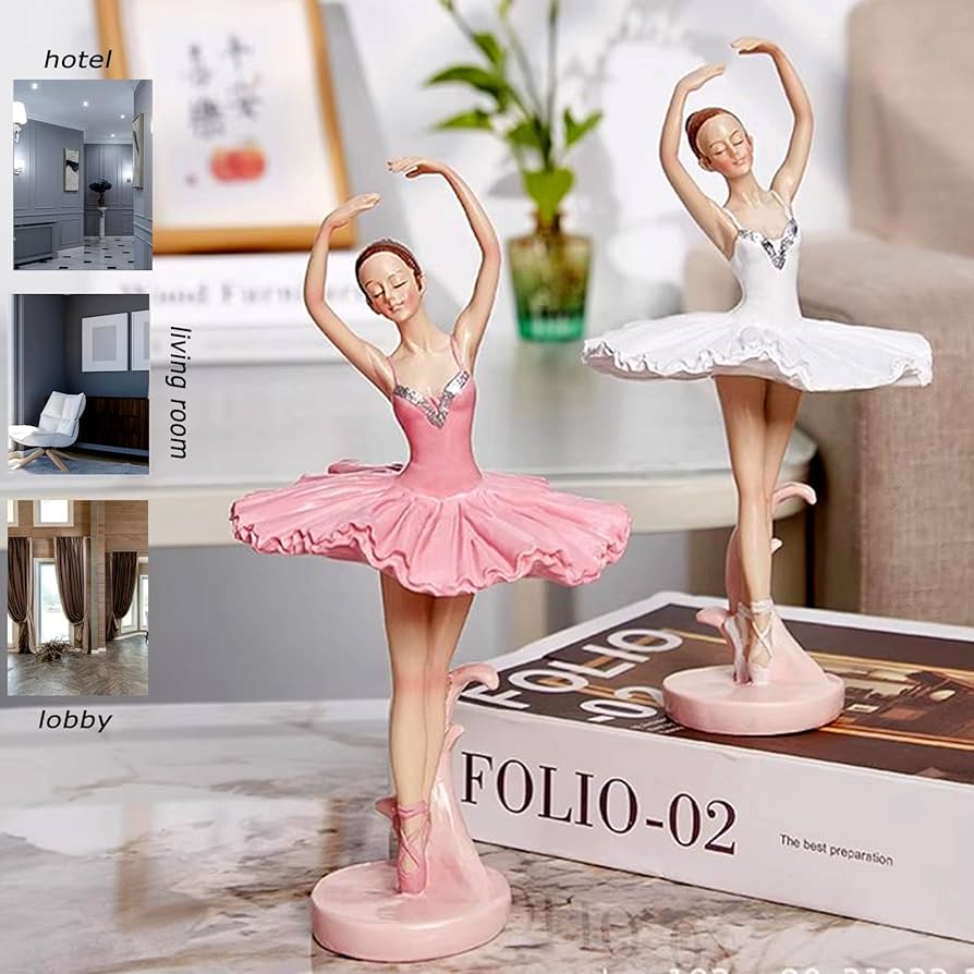 Amazon.co.jp: バレリーナ像 テーブルガール彫刻、バレエピンクの