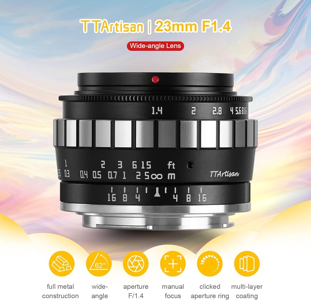 Amazon.co.jp: TTArtisan 23mm F1.4 レンズ マニュアルレンズ APS-C