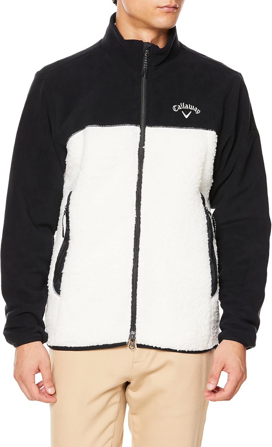 Amazon | [キャロウェイ] メンズ フリースブルゾン (シェルパボア