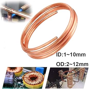 Amazon.co.jp: 8mm銅管、銅管パイプコイル、1Mソフト銅管コイル銅線