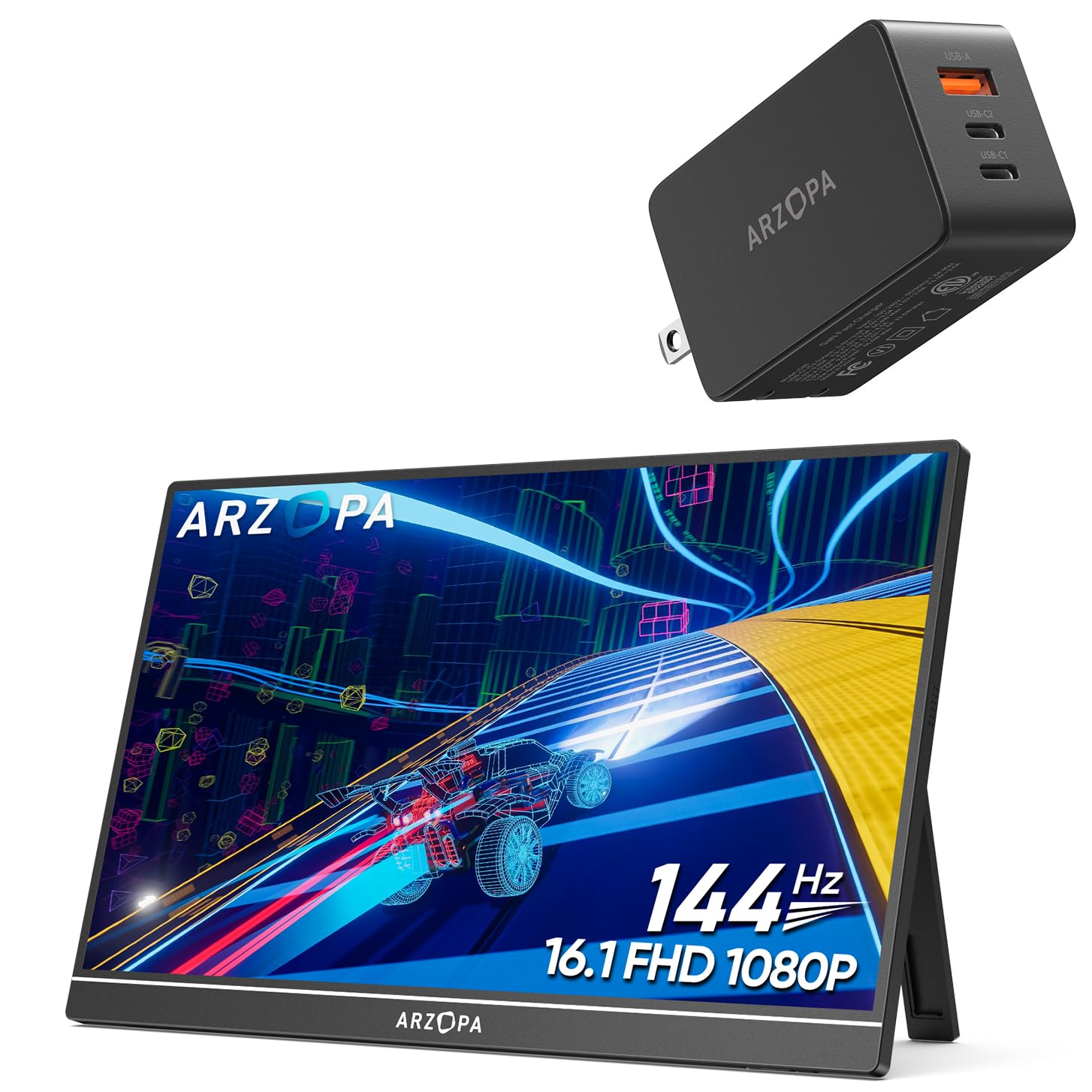 Amazon.com: ARZOPA 16.1“ 144HZ Portable Monitor with Built-in