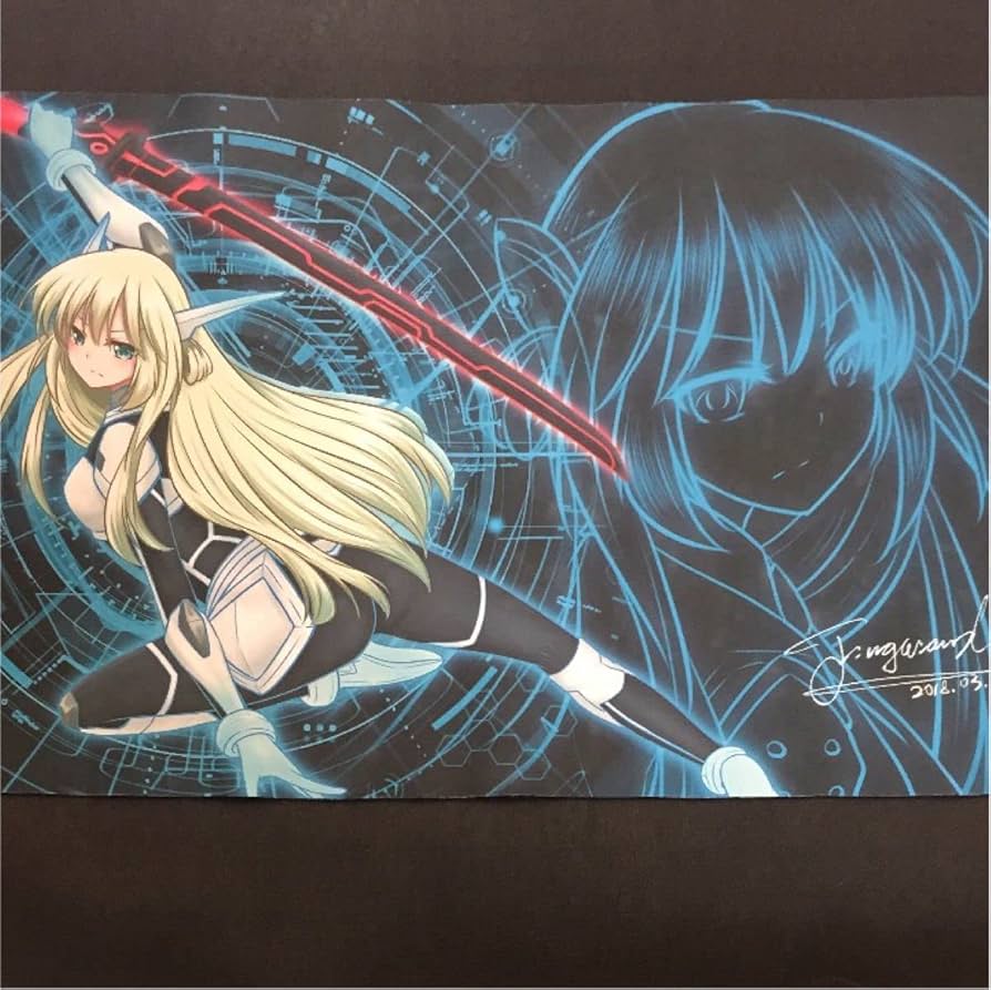 Amazon | 閃刀姫 レイ 戦闘姫 閃光姫 プレイマット 遊 戯 王 せん