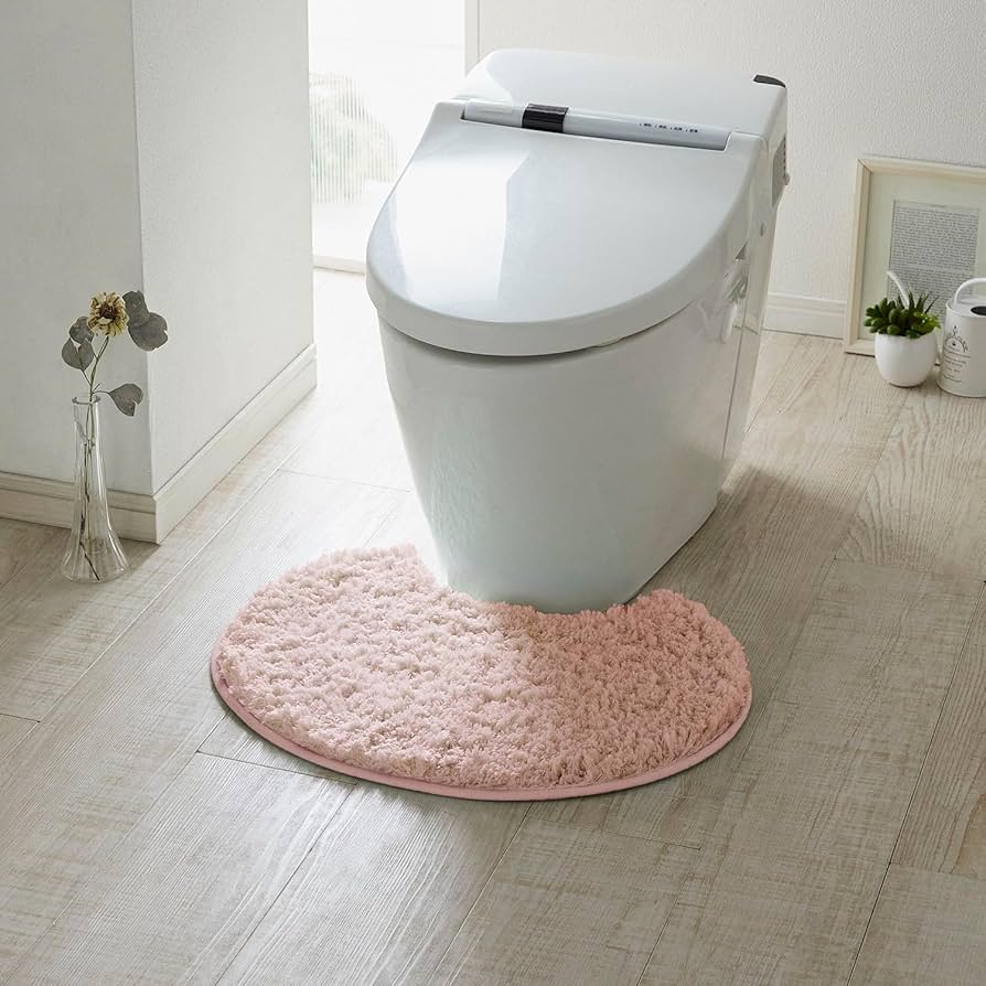 Amazon｜[ベルメゾン] トイレマット 洗える マット ピンク ミニ(円形