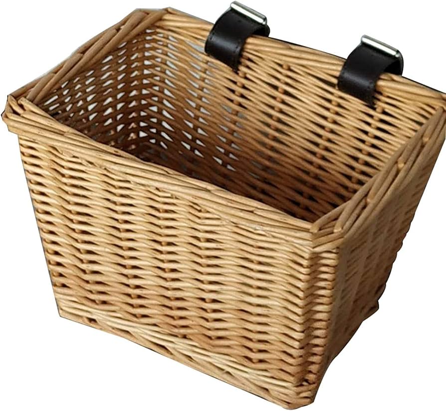 Amazon.co.jp: 自転車カゴ こども フロント用 籐 前かご オシャレ 籐