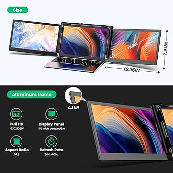 Amazon.co.jp: Kwumsy Proトリプルポータブルモニターラップトップ