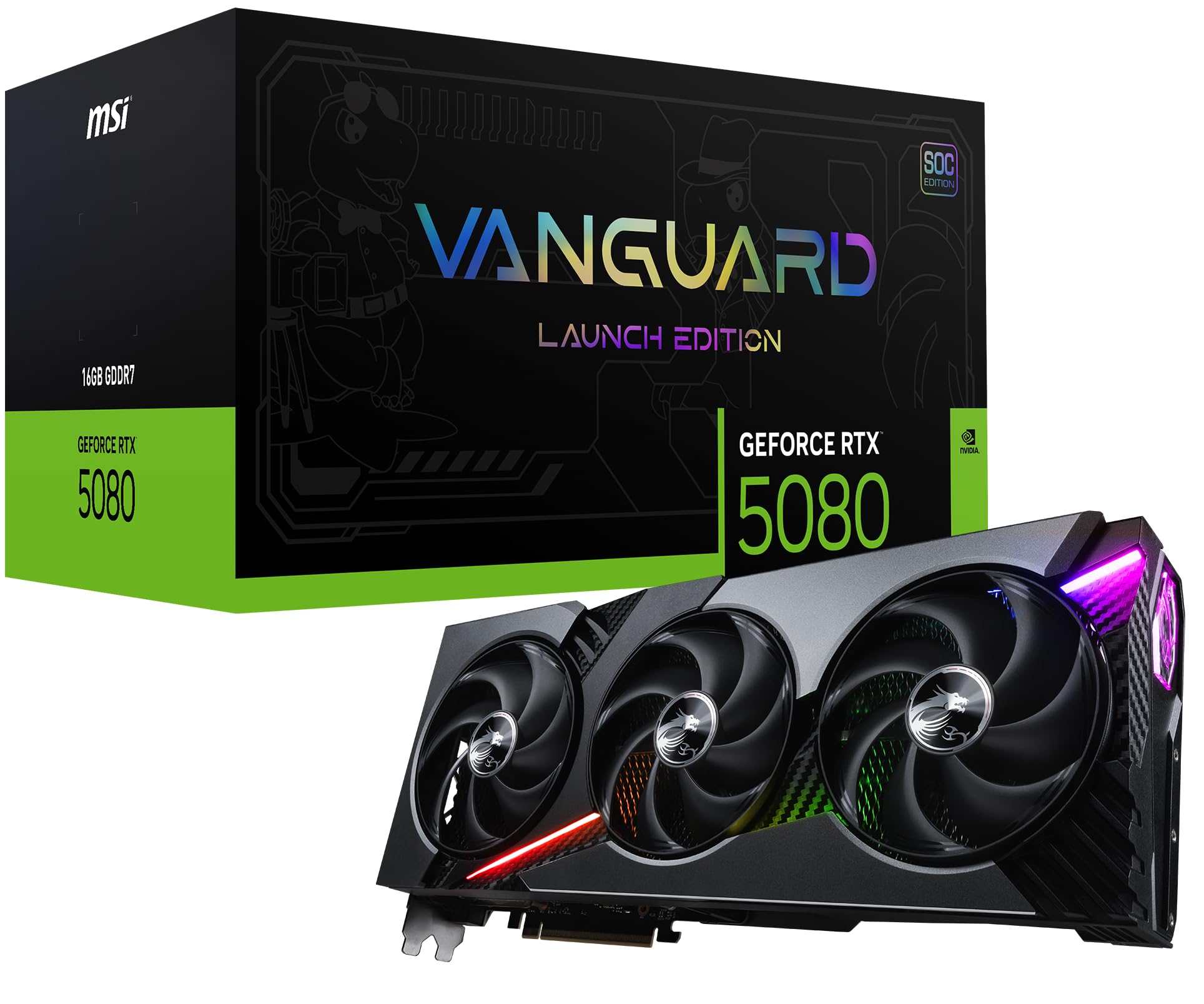 Amazon.co.jp: MSI GeForce RTX 5080 16G VANGUARD SOC LAUNCH EDITION