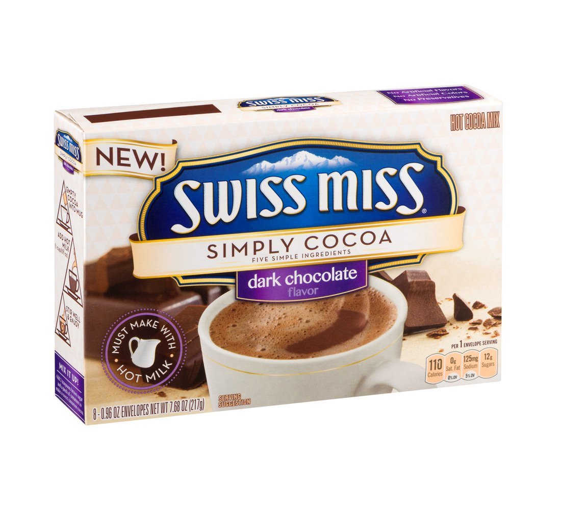 Amazon.com : Swiss Miss Simply Cocoa Dark Chocolate - 8ct (Pack of