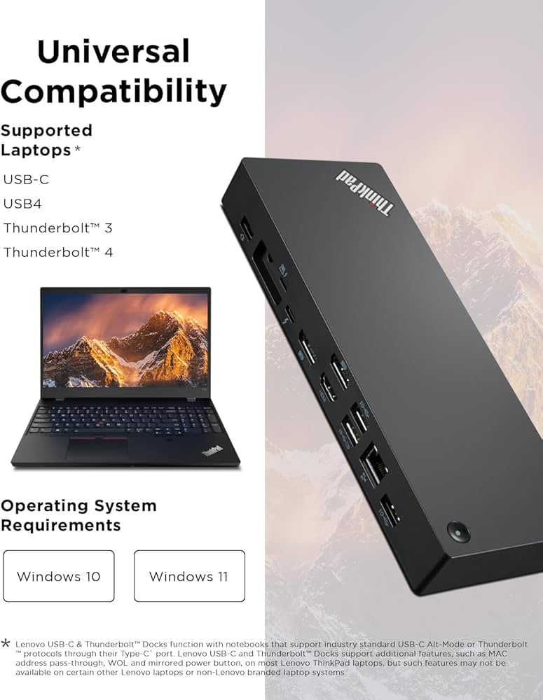 Amazon.co.jp: Lenovo ThinkPad ユニバーサル Thunderbolt 4ドック、4