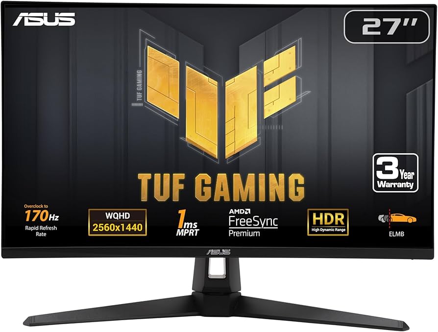 Amazon.com: ASUS TUF Gaming 27” 1440P Monitor (VG27AQA1A) - QHD