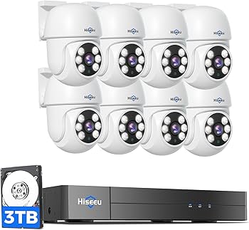 Amazon.com : Hiseeu 3K Outdoor Wired Security Camera System with