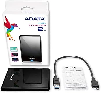 Amazon.com: A-Data 2 TB External HV620S Black Hard Drive - AHV620S