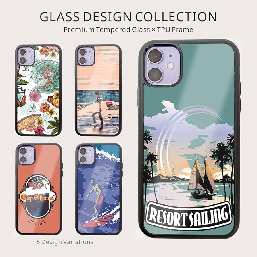 Amazon.co.jp: Tiara mode iPhone 16e ケース 【セーリング】 ガラス