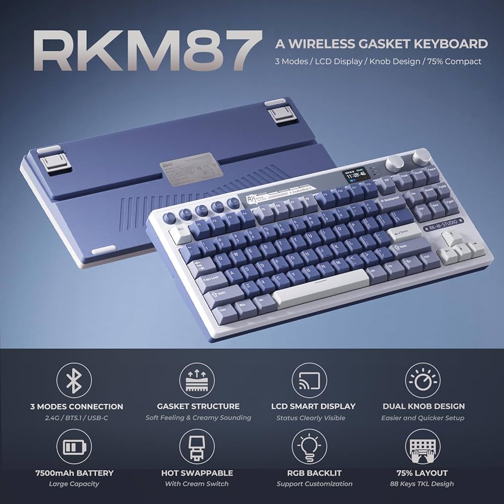 Amazon | RK ROYAL KLUDGE M87 ワイヤレスゲーミングキーボード