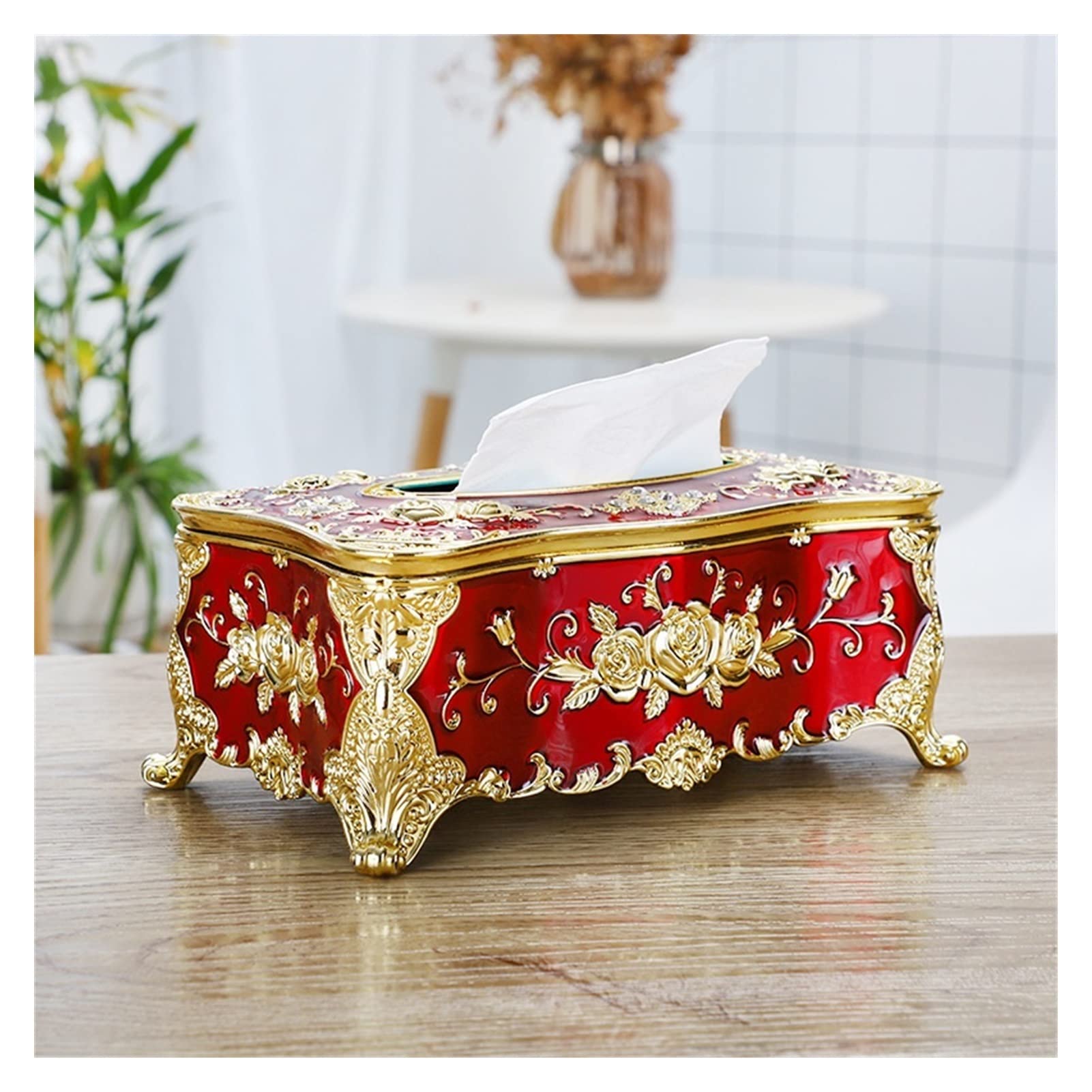 Amazon｜ティッシュボックスデスク収納ボックスレトロティッシュ