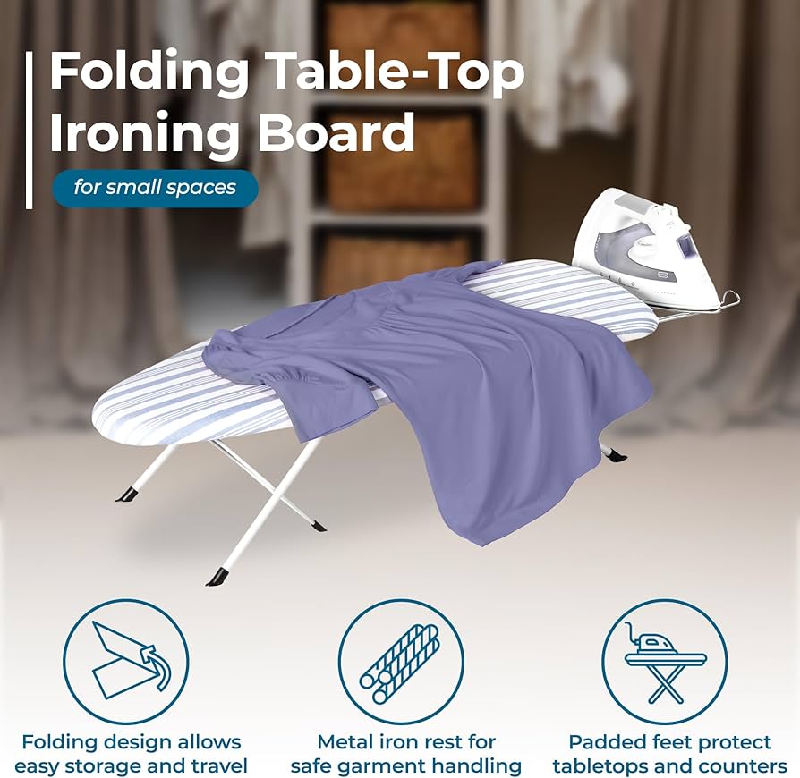 Amazon.com: Honey-Can-Do Foldable Tabletop Ironing Board with Iron