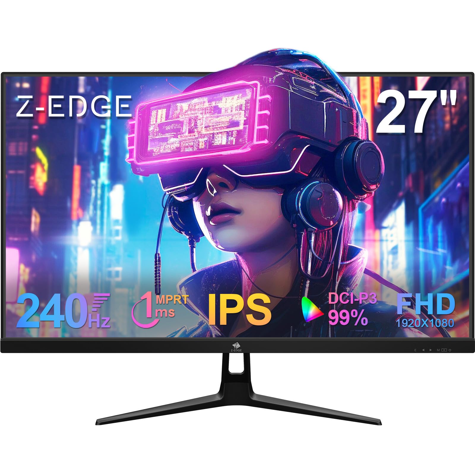 Z-Edge UG27PJ Monitor de jogos de 27 polegadas 1920 x 1080 IPS