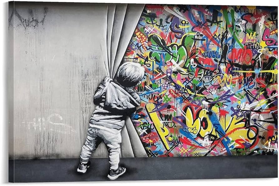 Amazon.co.jp: Banksyバンクシー作品「グラフィティーアート3」印刷