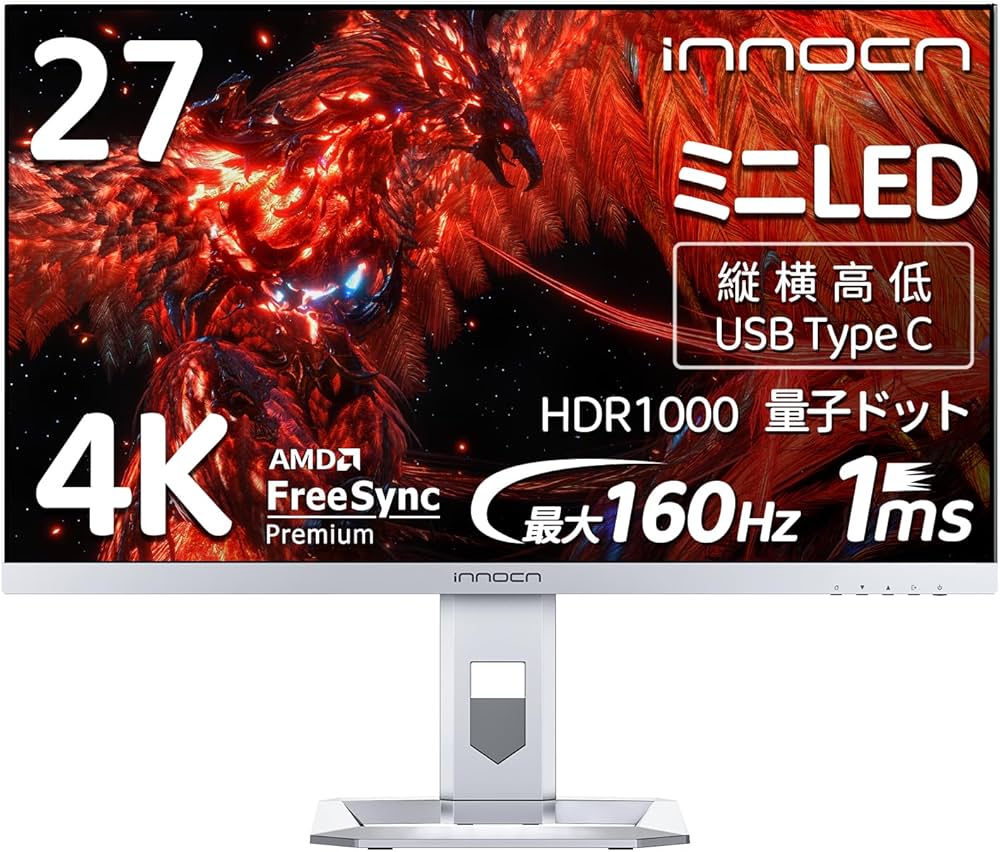 Amazon.co.jp: INNOCN 27M2V 27インチ ゲーミングモニター 4K ミニLED