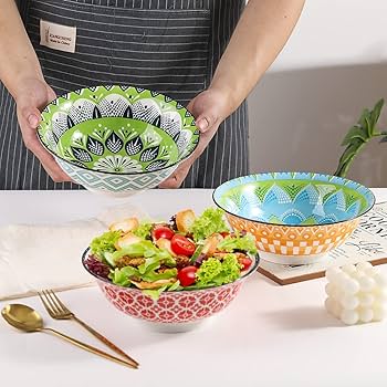 Amazon.com | Ramen Bowl Set Pho Bowls - Porcelain Soup Bowls Set