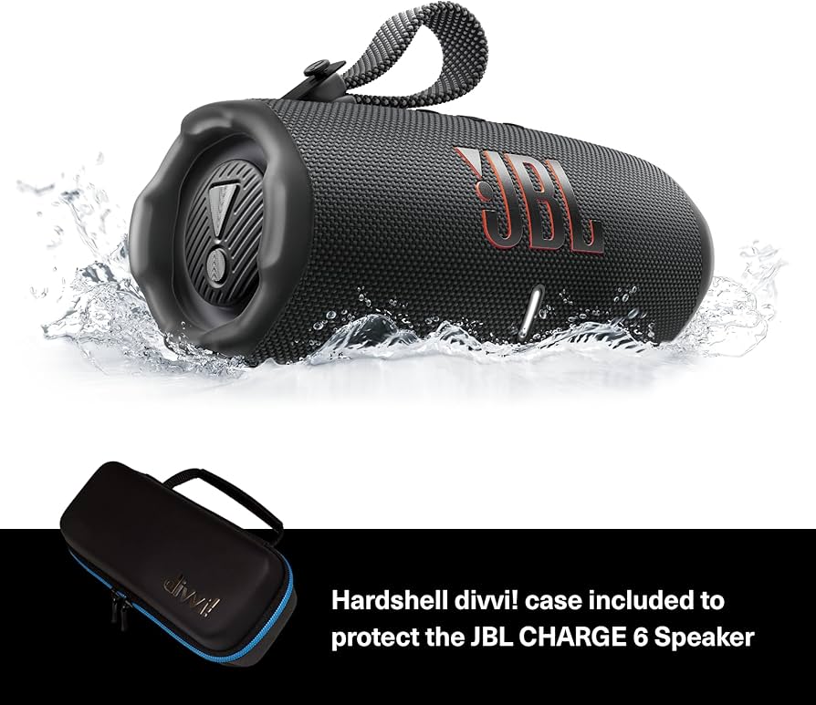 Amazon.com: JBL Charge 6 (Black) + Bundle with divvi! Protective