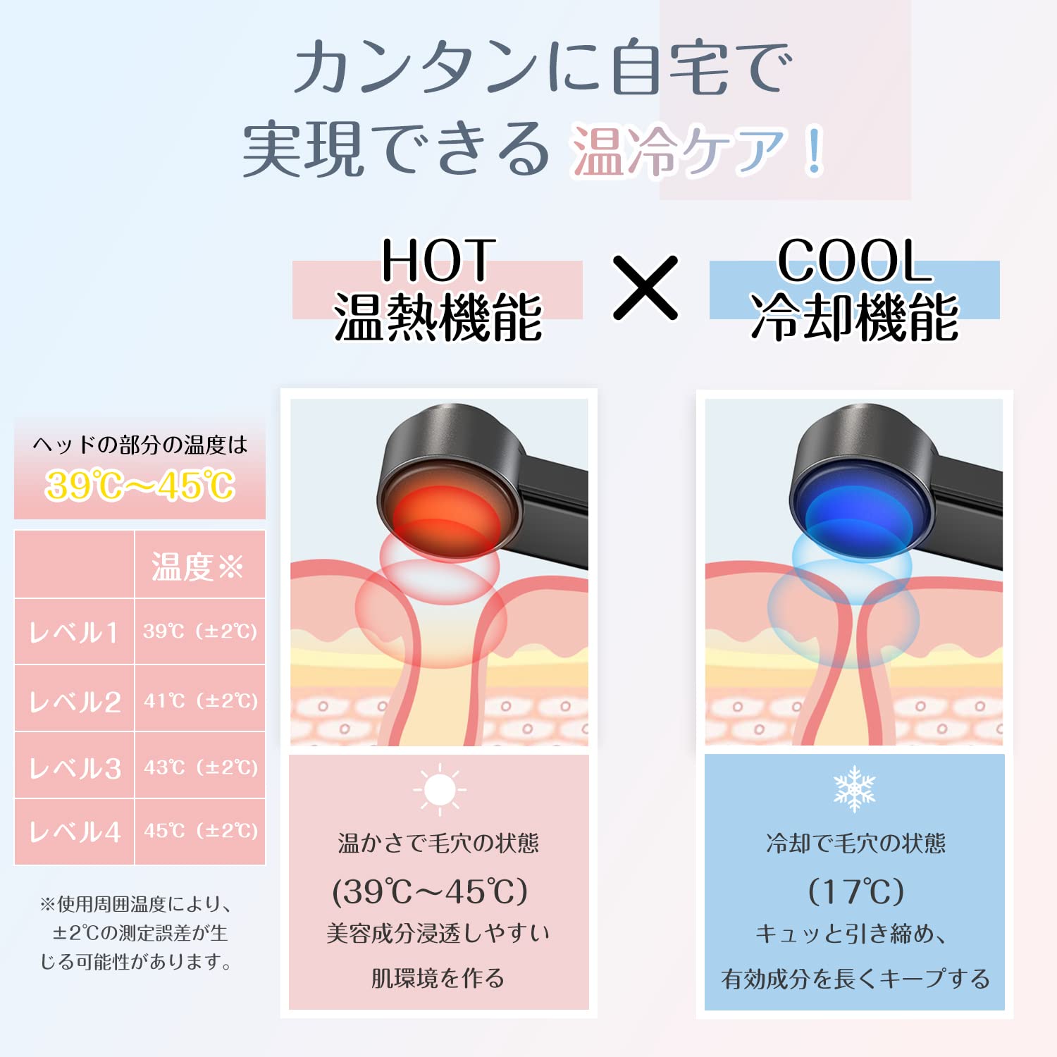 Amazon.co.jp: 美顔器 RF 温冷美顔器 ems LED光 EP 温冷ケア 1台10役 5