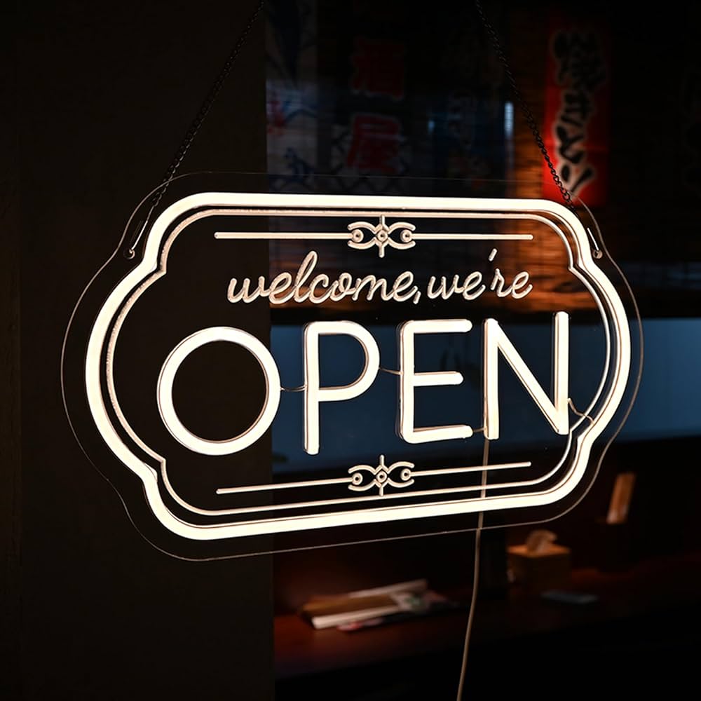 Amazon | プランゾ（Planzo）オープンネオンサイン 【店内装飾】OPEN