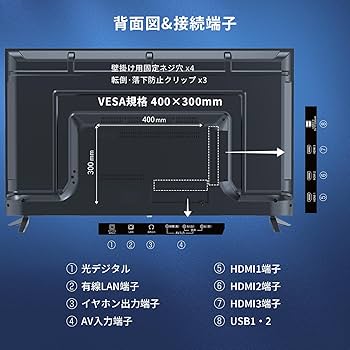 Amazon | VEZZER テレビ 50インチ 4K Google TV ネット動画対応