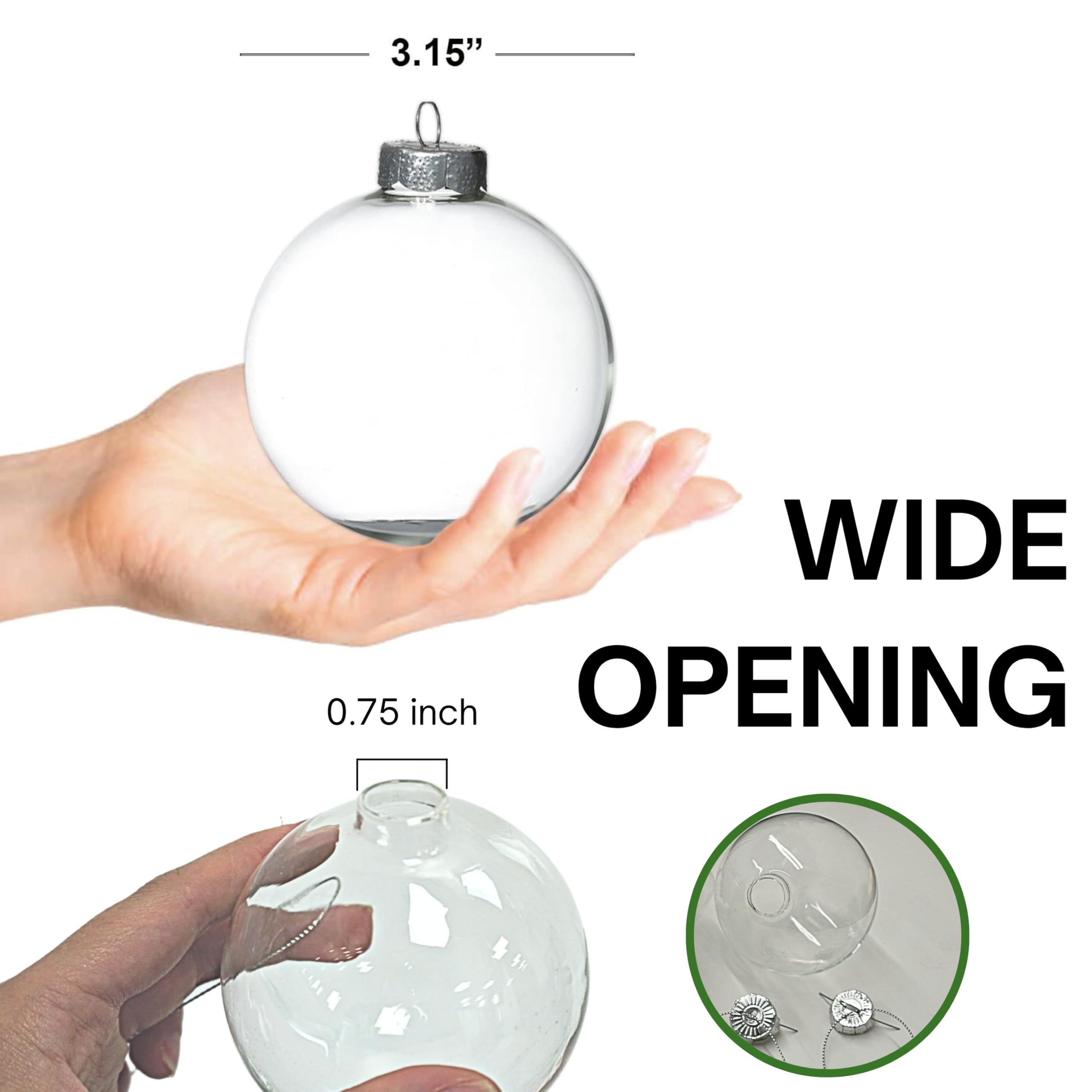 Amazon.co.jp: 4E's Novelty 12個パック 3.15インチ クリアガラス