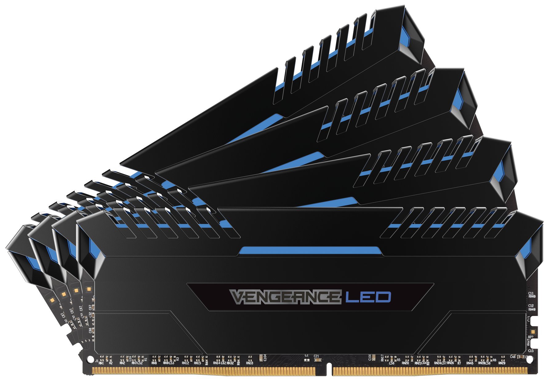 Amazon | CORSAIR Vengeance Blue LED DDR4 3000Mhz 32GB (8GBx4