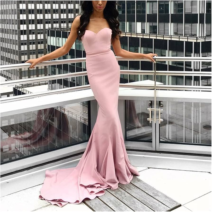 Amazon.co.jp: TKFDC エレガントなシンプルなピンクマーメイド