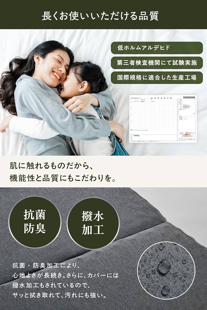 Amazon｜HUGMIN® ハグミン ごろ寝マット 【 折りたたみ マットレス