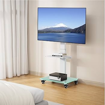 Amazon.co.jp: PERLEGEAR テレビスタンド キャスター付き 壁寄せ 37~75