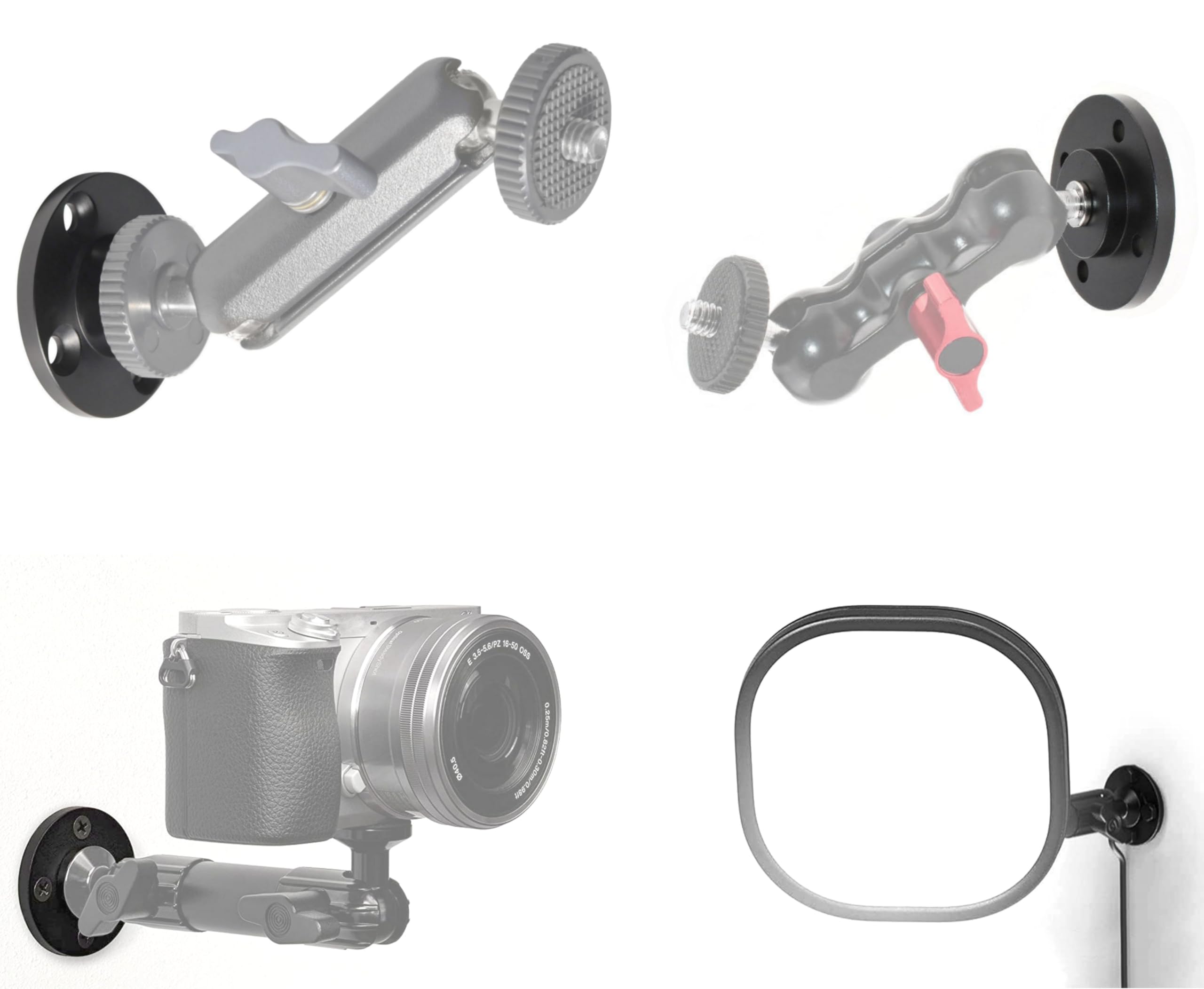 Amazon | カメラ 固定プレート 1/4インチ ＆ 3/8インチ ネジ 三脚