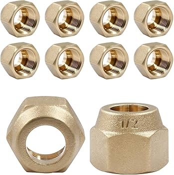 Amazon | Cionyce 10個パック 真鍮フレアナット エアコン用 銅パイプ