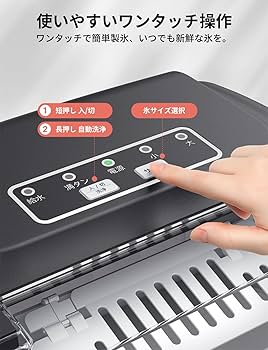Amazon.co.jp: CROWNFUL 製氷機 家庭用 【高速製氷 自動洗浄機能