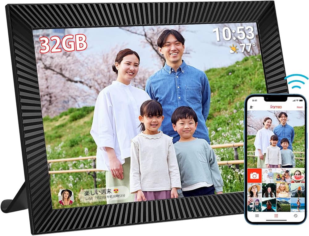 Amazon.co.jp: FRAMEO 10.1インチスマートWiFiデジタルフォトフレーム