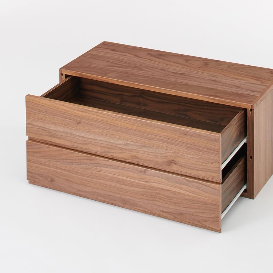 Amazon｜無印良品 スチールユニットシェルフ用 ボックス 引出し2段