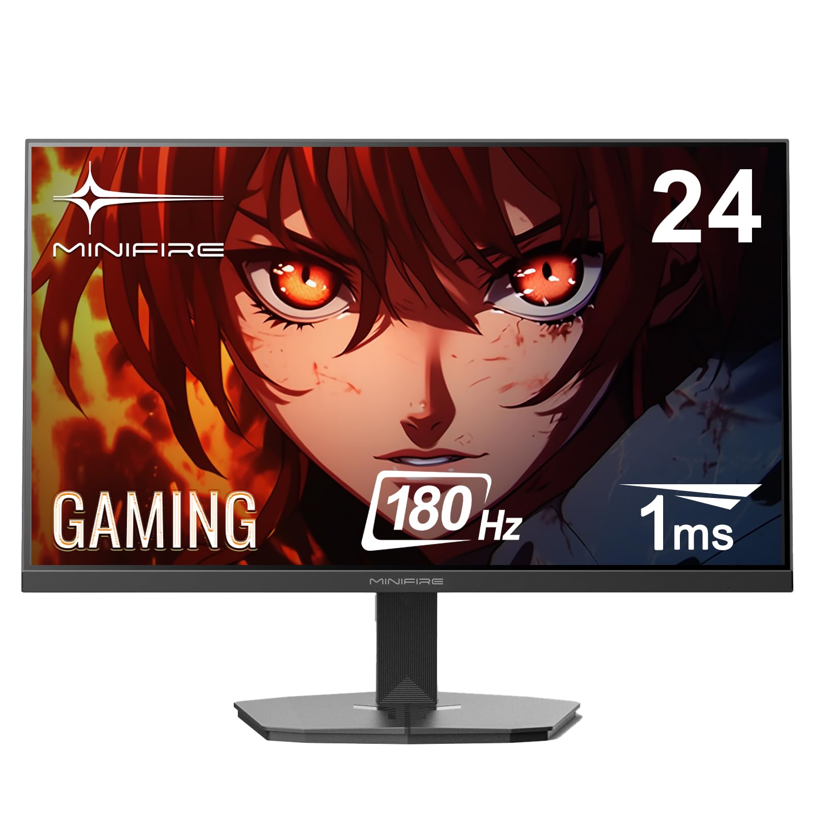 Amazon.co.jp: Minifire ゲーミングモニター 24インチ 180Hz 内蔵