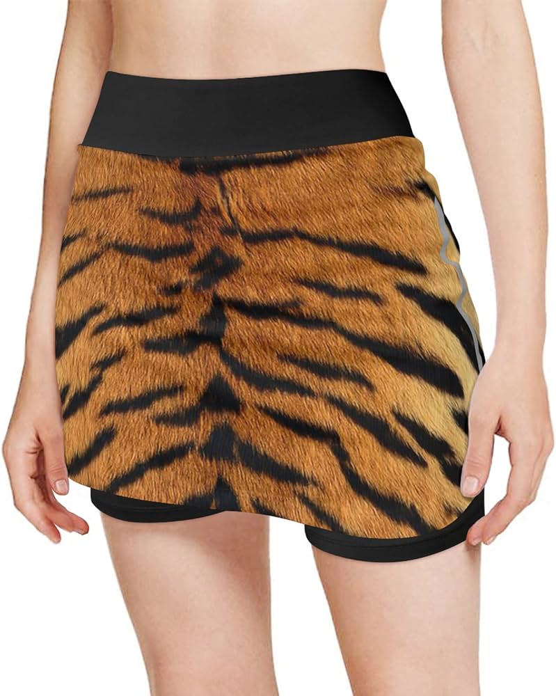Amazon.co.jp: スカート レディース テニススカート タイガー柄