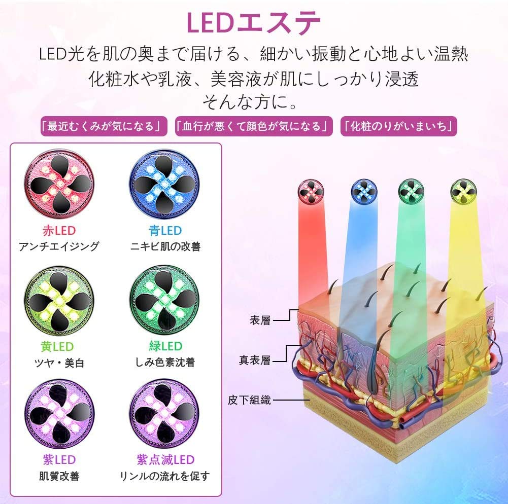 Amazon.co.jp: 美顔器 RF美顔器 エレクトロポレーション EMS LED光