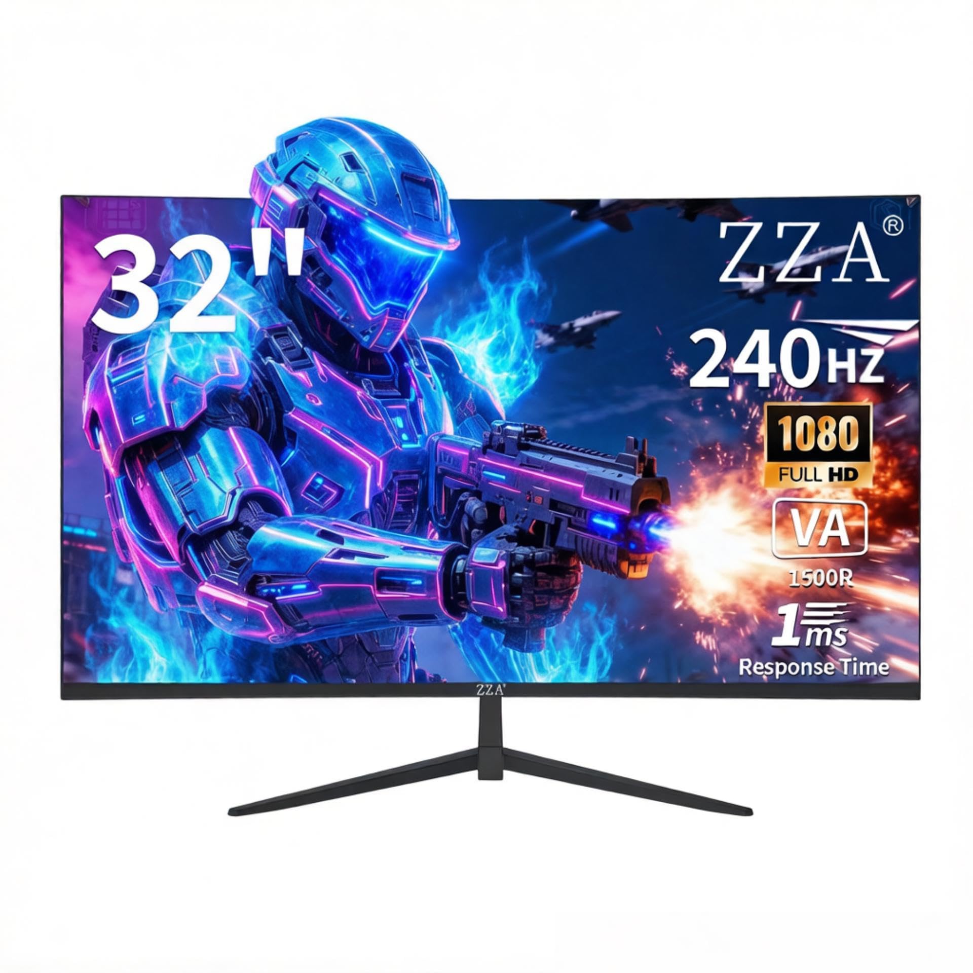 Amazon.com: ZZA 32 Inch Curved Gaming Monitor 240Hz Curved Monitor