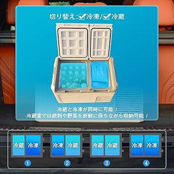 Amazon.co.jp: 【分けて、使える。】 車載冷蔵庫 25L ポータブル冷蔵庫