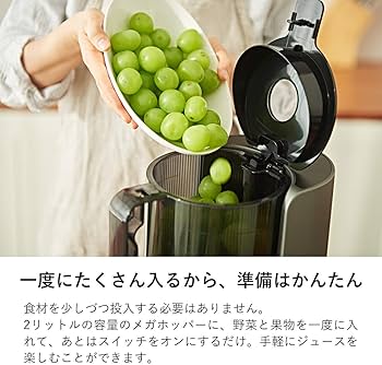 Amazon | ヒューロム スロージューサー H-200(ダークグレー) | スロー