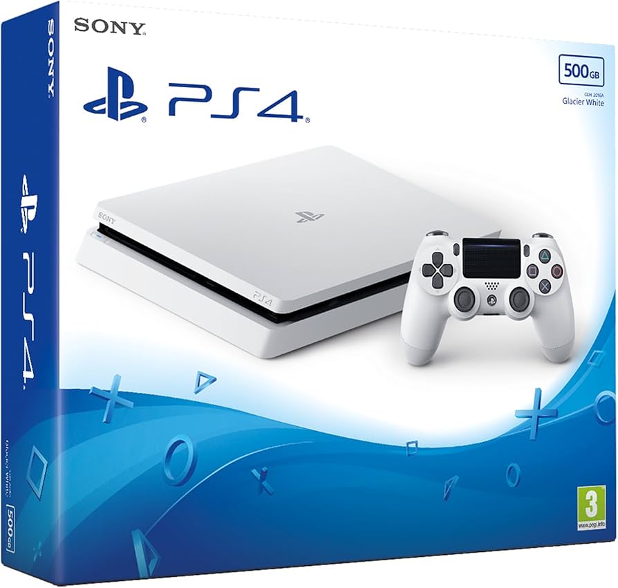 Sony PlayStation 4 Slim 500GB Console - Glacier White : Buy Online