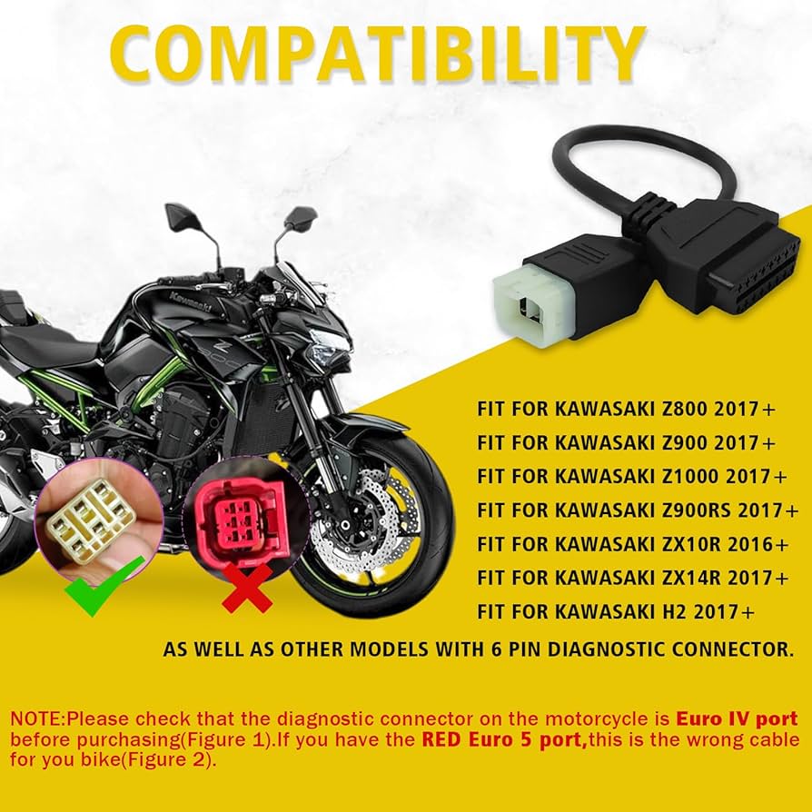 Amazon.co.jp: lydesor OBDアダプター カワサキ オートバイ 6ピンから